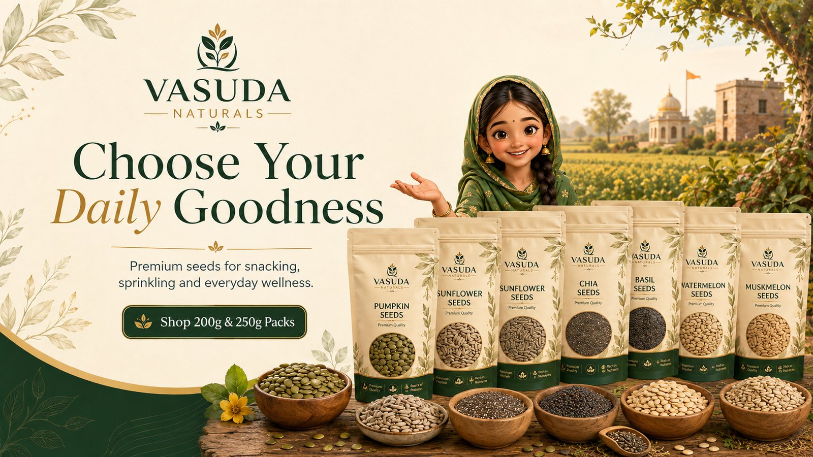 Choose Your Daily Goodness — shop 200g and 250g packs