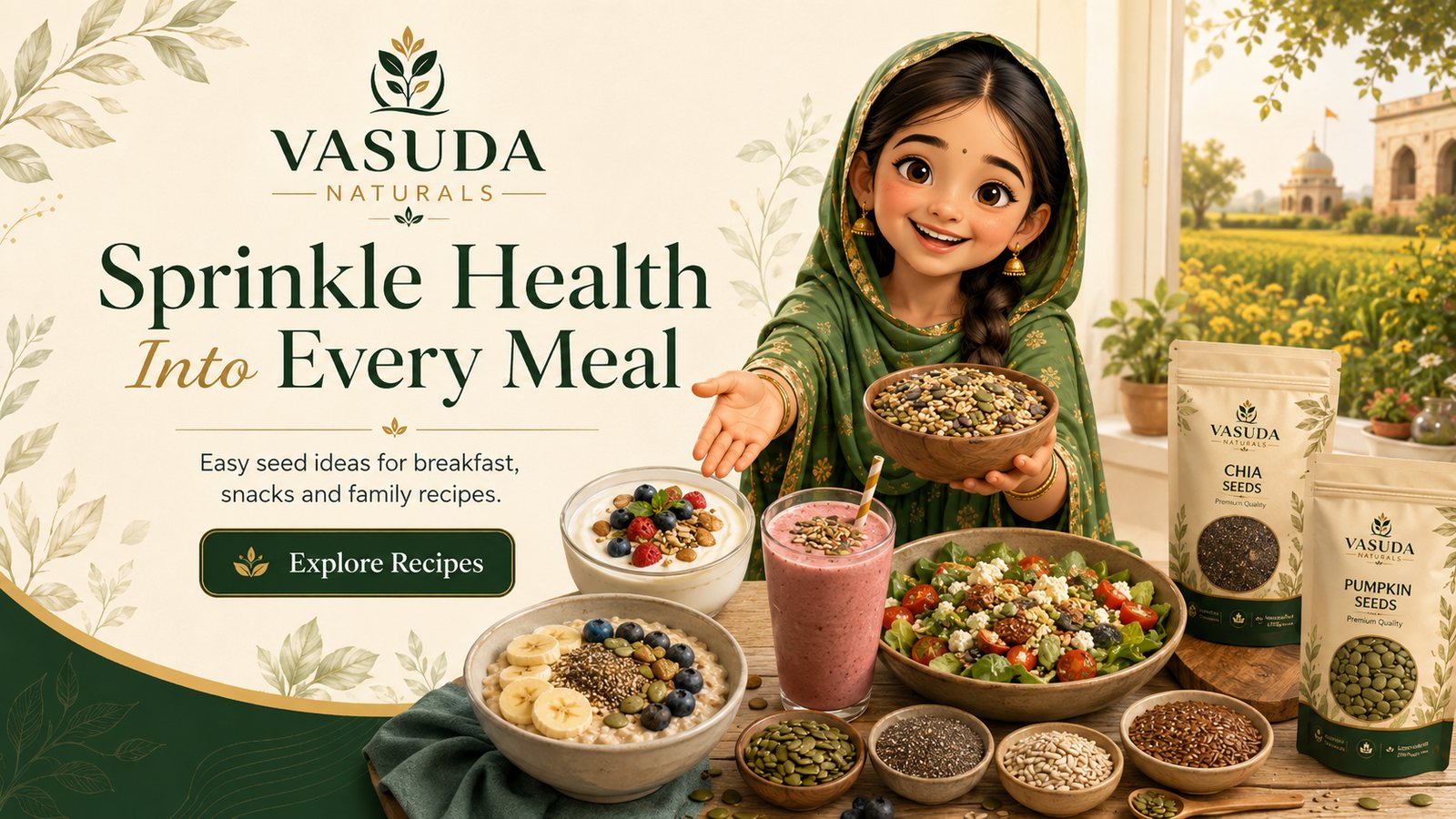 Sprinkle Health Into Every Meal — explore recipes